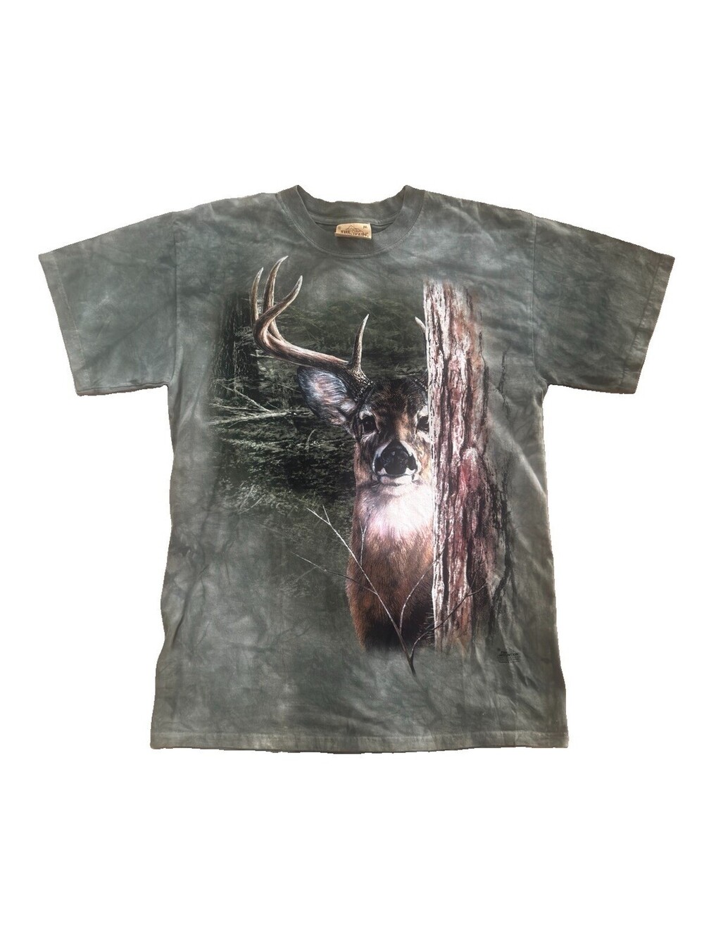 Vintage The Mountain Shirt Mens M Deer Buck Nature Tie Dye Hunting TShirt Cotton
